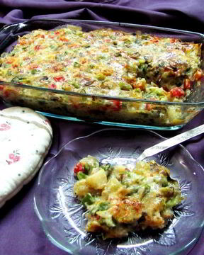 Овощи в духовке под сыром