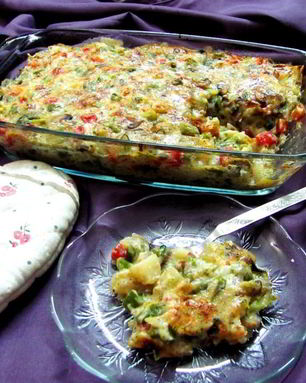 Овощи в духовке под сыром