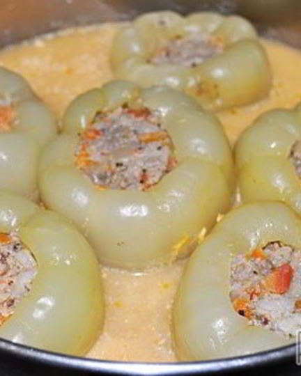 Рецепт перцев, фаршированных мясом с овощами