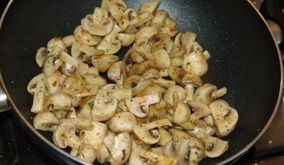 спаржевая фасоль с грибами