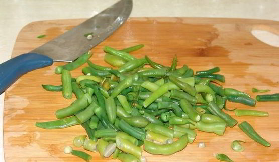 спаржевая фасоль с грибами