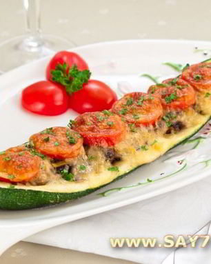 Цуккини, фаршированные грибами