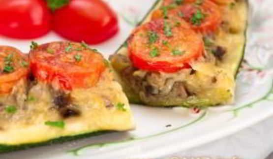 цуккини, фаршированные грибами