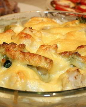 Цветная капуста, запеченная под соусом