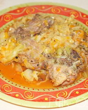 Тушеная капуста с уткой