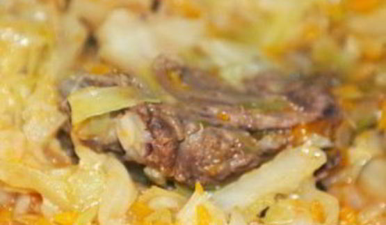 тушеная капуста с уткой