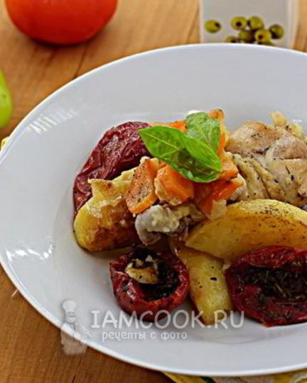 Рецепт тушеной картошки с курицей