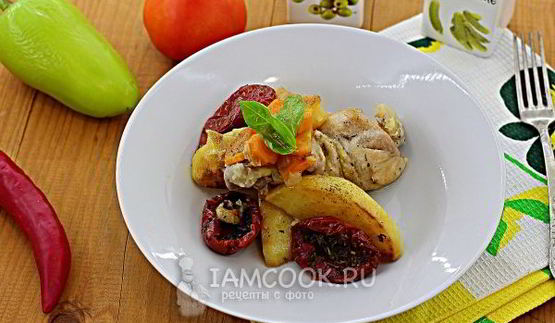 тушеная картошка с курицей