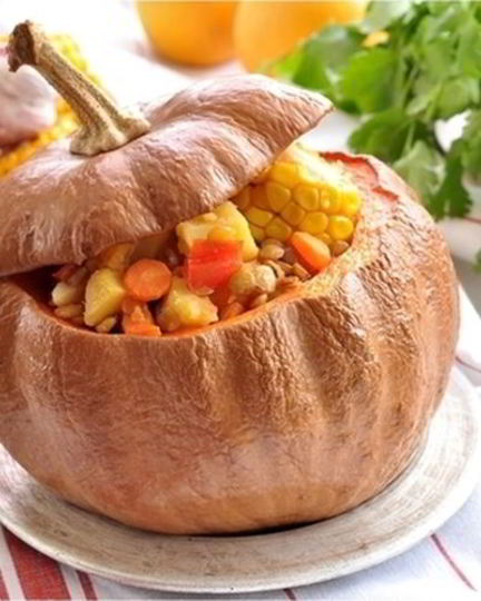 Рецепт тушеных овощей с чечевицей