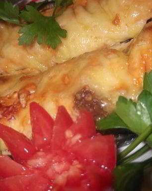 Запеченые лодочки из баклажан