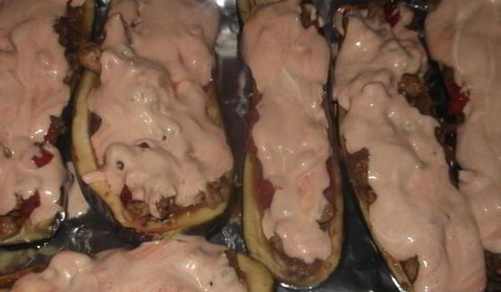 запеченые лодочки из баклажан