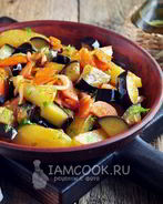 Жареные баклажаны с картошкой