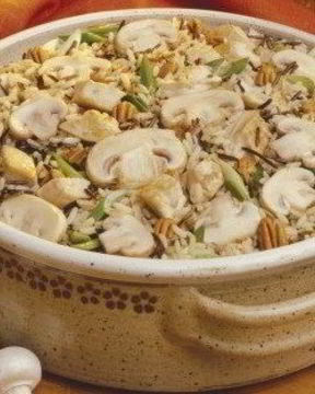 Грибной плов с шампиньонами