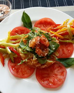 Имбирный плов с креветками