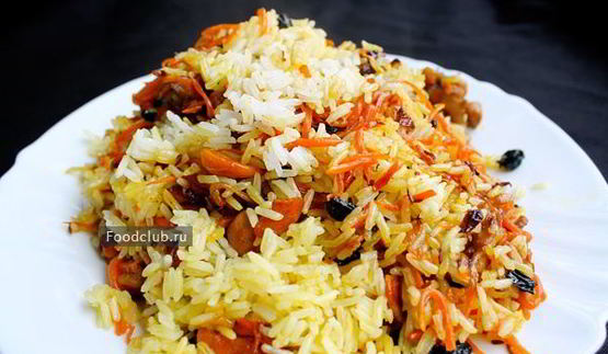 откидной плов с курицей и курагой