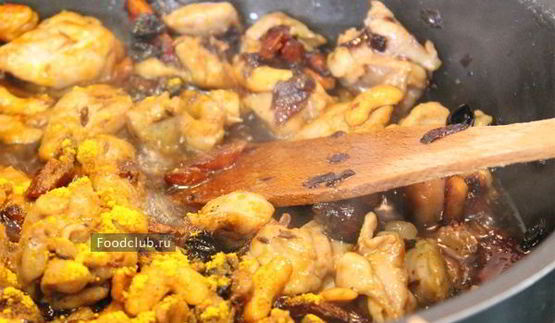 откидной плов с курицей и курагой