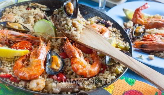 паэлья с морепродуктами
