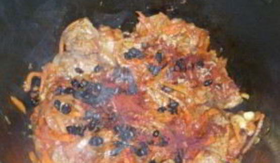 плов из перловки с мясом