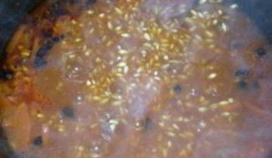 плов из перловки с мясом