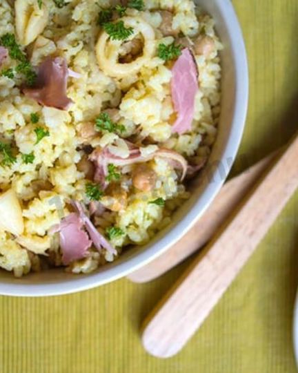 Рецепт плова с кальмарами