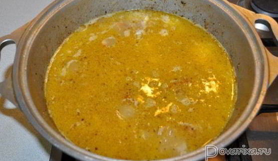 плов с копчеными ребрышками