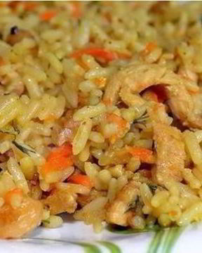 Плов с курицей в мультиварке