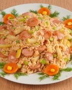 Плов с сосиской