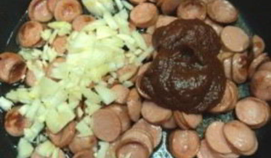 плов с сосиской