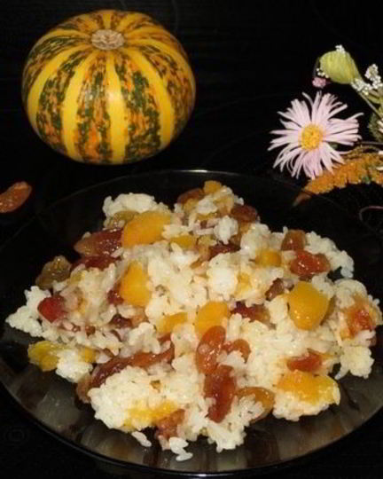 Рецепт плова с тыквой и изюмом