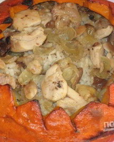 Рецепт плова с тыквой и курицей
