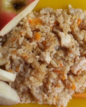 Плов с яблоками и тыквой