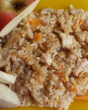 Плов с яблоками и тыквой