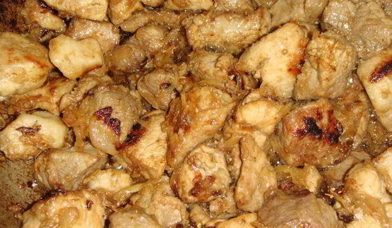 плов со свининой и яблоками