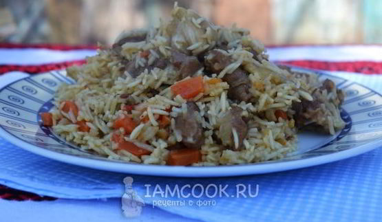 плов в казане на костре