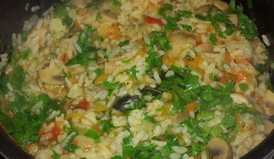 постный плов с грибами