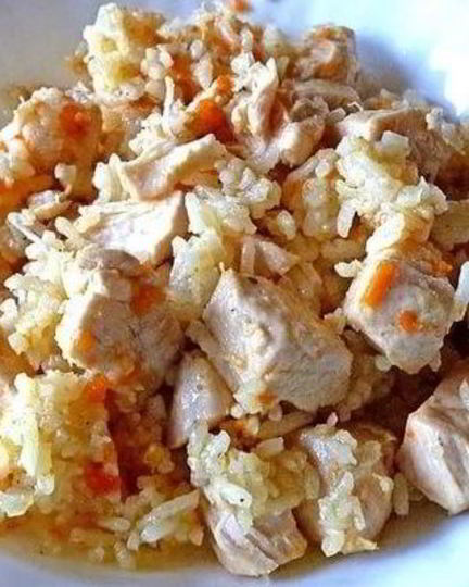 Рецепт простого плова с куриным филе