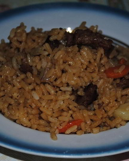 Рецепт сытного плова с говядиной