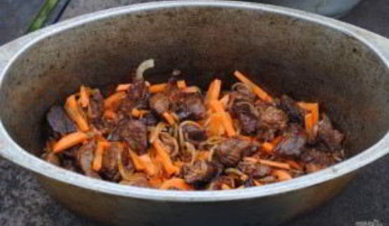 сытный плов с говядиной