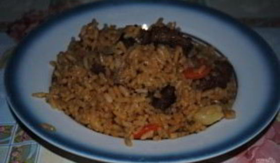 сытный плов с говядиной