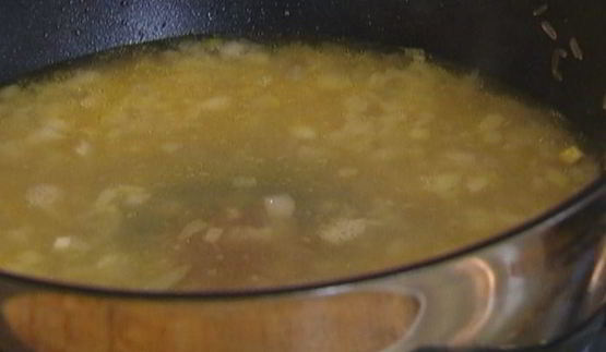 весенний плов с семгой и спаржей