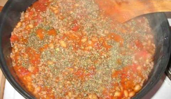 подливка из фарша с картофельно-морковным пюре