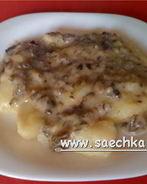 Постные картофельные клецки с грибами