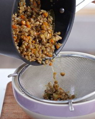 Простой гарнир из чечевицы