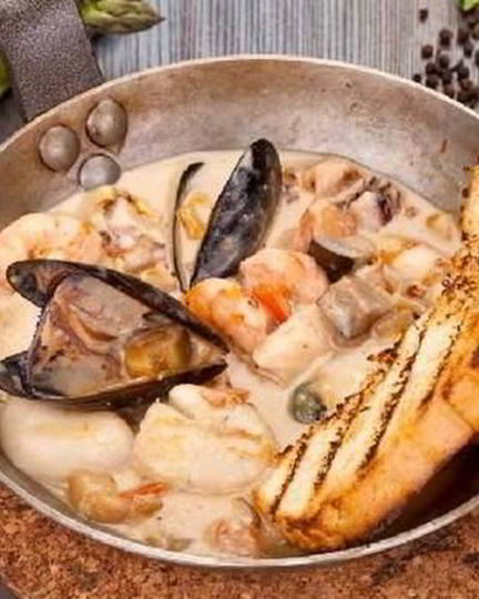 Рецепт быстрого рагу из морепродуктов