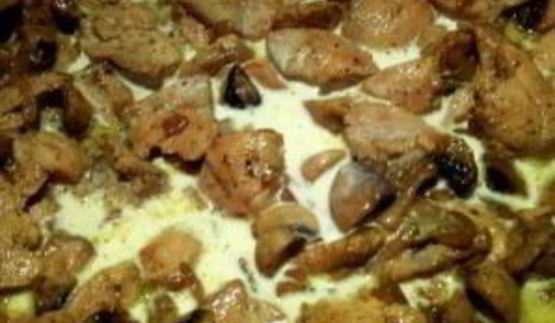 фрикасе из курицы с грибами