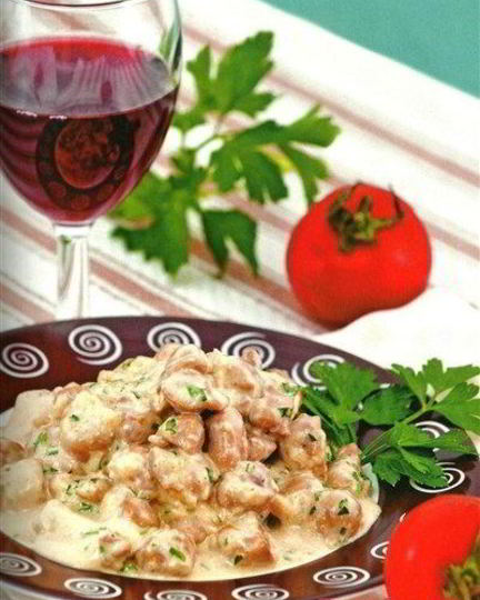 Рецепт фрикасе из телячьих почек