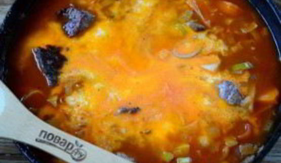 говяжье рагу в томатно-сливочном соусе