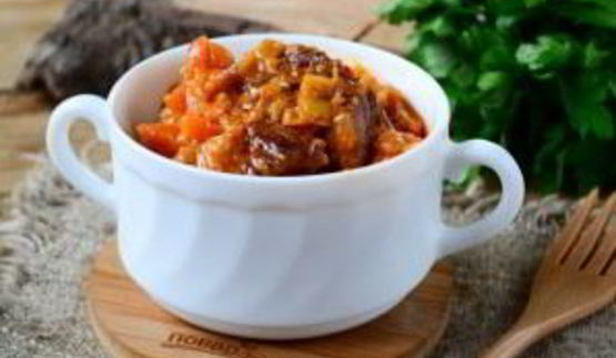 говяжье рагу в томатно-сливочном соусе