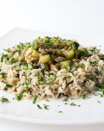 Рецепт грибного рагу с диким рисом