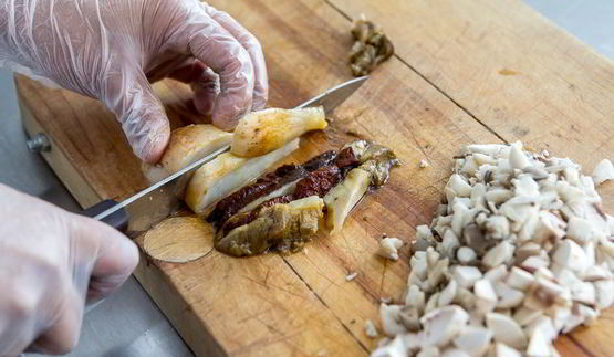 грибное рагу с диким рисом